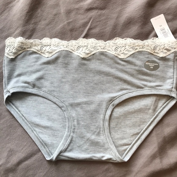 NWT Gap Breathe Lace Trim Hipster XS $14.50 Grey - Picture 3 of 5